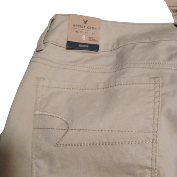 NWT American Eagle Outfitters  Khaki Artist Crop Jeans - Picture 4 of 7